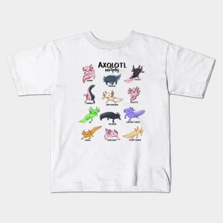 Various kawaii axolotl Kids T-Shirt